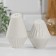 Set of ceramic solo and list of geometry, 14.5 x 10.8 cm, white color