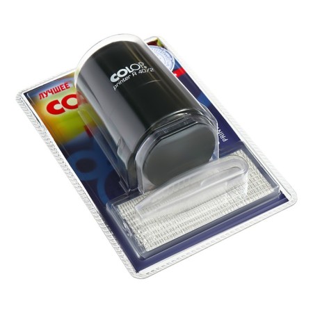 Automatic self-assembled COLOP Printer R 40/2-SET, diameter 40 mm, 2 circles, box office a, black-2