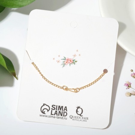 Pendant "Check List for Spring" Flower, Blue color in gold, 40 cm-1