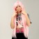 Carnival wig "anime" color pink, long