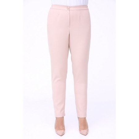 Female trousers, size 62, beige color-2