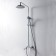 Bravat Opal shower column, with a bathtub mixer, swing pour (upper shower of a round shape)