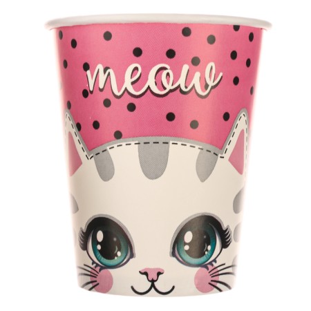 A set of paper dishes is a disposable cute cat ”, 10 glasses, 10 plates-5