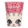A set of paper dishes is a disposable cute cat ”, 10 glasses, 10 plates