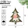 Postcard, decor on a puffy tape "Christmas tree", New Year