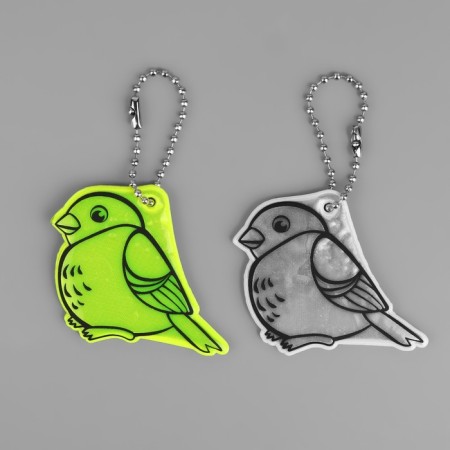 Reflective element "bird", bilateral, 5.5 × 4.7 cm, color mix-4