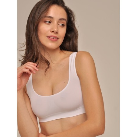 Top female Top Spalla Larga, size l, white color
