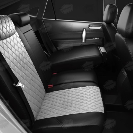 Auto-Cherkhly for Nissan Terrano 3 from 2017-n., Jeep, with perforation, eco-leather, light gray, black-5