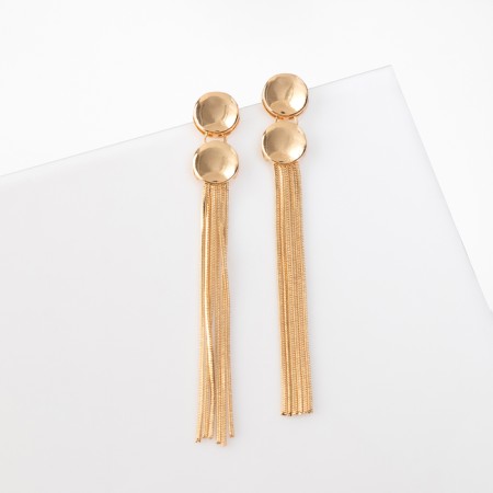 Hanging Earrings "Falls" Aiva, Color Gold, 10cm-1