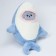 Soft toy "Cat" in a shark costume, 48 cm, blue color