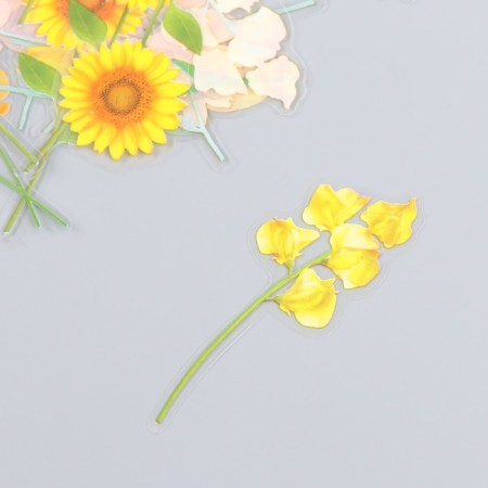 Set of stickers "Flowers. Sunny yellow" 30 pcs 8.5x11 cm-1