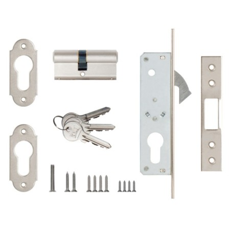 Clot Cylinder Castle 201, narrow professional., 20 mm, 3 keys, color chromium-2