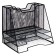 Papers stand, table, 5 departments, mesh, metal, black