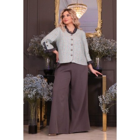 Female jacket, size 62, green color-6