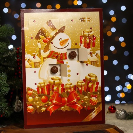 Advent calendar with mini tiles made of milk chocolate "Snowman", 50 g-1