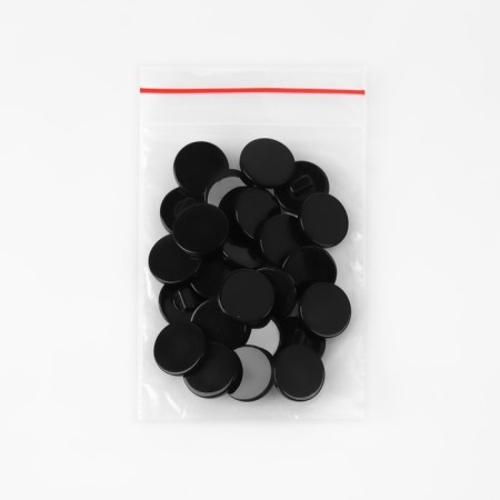 Button on the leg, d = 15 mm, the color is black-3