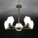 Ceiling Lamp EUROSVET MARBLE 60158/5, E14, 5x40W, 526x526 mm, brass color