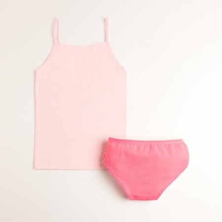 Комплект (майка/трусы) для девочки, цвет розовый, рост 98-104 см-2