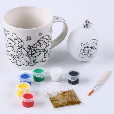New Year's set for creativity. Set a mug for coloring with a Christmas tree "New Year! Magic holiday ", 300 ml-2