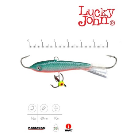 Balancir Lucky John Classic 6 + tee, 6 cm, color 54 blister-1