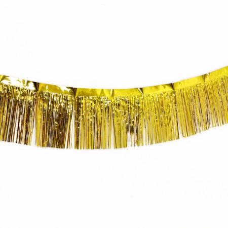 Garland "rain" with sticky tape, 2 meters, gold color-1