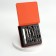 Manicure set, 6 items, in case, orange/black color