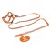 A set with a reflective ribbon, a collar of 120 x 1 cm, fire 26-40 cm, orange