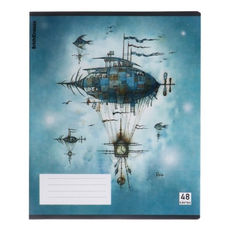 Notebook of 48 sheets in the Erichkrause cage magic journey, with a plastic cover, 5v, mix-6