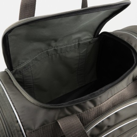 Road bag on lightning, 4 outer pockets, long belt, green color-2