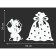 Decorative sticker for windows "puppy and gifts" 55x34 cm