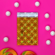 Пакет подарочный голографический с липкой лентой, "Шарм", 7,5x12+2 см