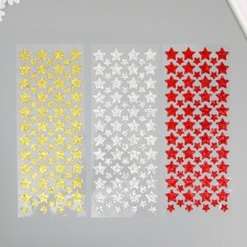 Plastic sticker with glitter 