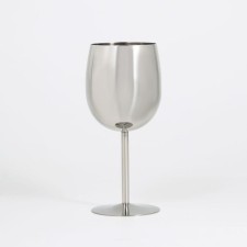 Wine glass of stainless steel for cocktails, 400 ml, 17.7 × 7.5 cm, glossy