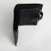 Male purse on 3 in 1 button, department for car documents, passports, black color
