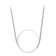 The knitting needles are circular, metal, 80 cm/4.0 mm
