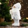 Santa Claus "in a white fur coat, with a flashlight and gifts" 30 cm