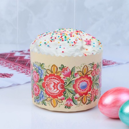 Paper form for cupcake, Maffin and Kulich "Gorodets Mix" 110 x 85mm,