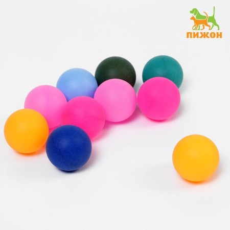 Cat balls, 4 cm (suitable for gaming complexes), packing 10 pcs, mix of flowers