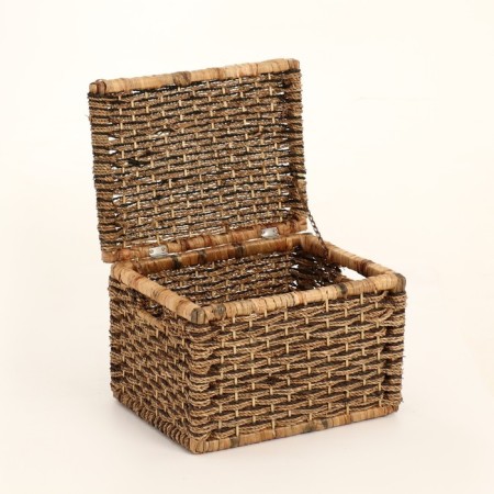 Wicker basket, 44x34x30 cm, reeds, seaweed-1