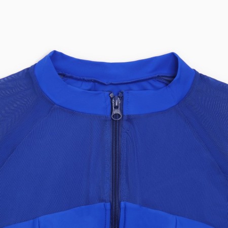 Women's swimsuit Minaku with zipper is blue, size 44-9