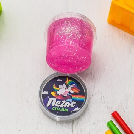 Slime "Pegasus" neon, pink 90 g-2