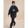 Windbreaker for boys, height 140 cm, black color