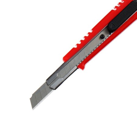 Chancellery knife, blade 9 mm, with a metal guide lock, blister, MIX case-3
