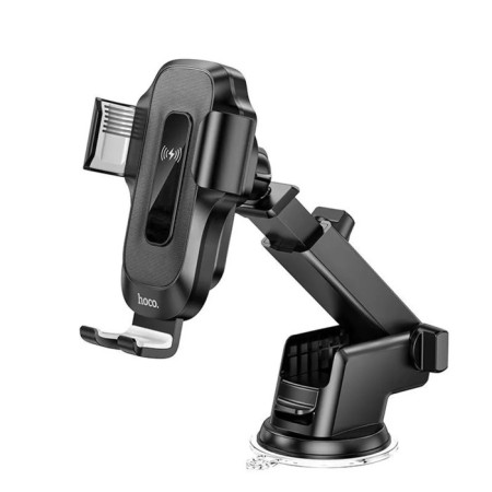 HOCO HW3 car holder, wireless charging, 15 watts, for 4.5-7.0 inches, black-1