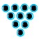 Elose -based eyes, set of 10 pcs., Size 1 pc. - 20 mm, blue color