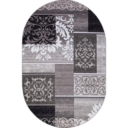 Oval carpet Merinos Silver, size 180x350 cm, Gray color