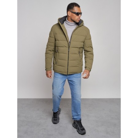 Sports male jacket, size 50, khaki color-9