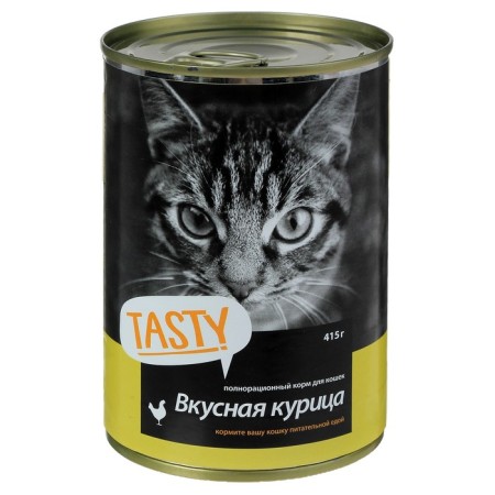 Wet Tasty feed for cats, chicken in sauce, railway, 415 g