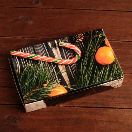 Gift Folding Box "New Year's Comple", 20 x 12 x 4 cm-2