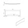 Bath screen frontal Cersanit Virgo 180, universal, white color